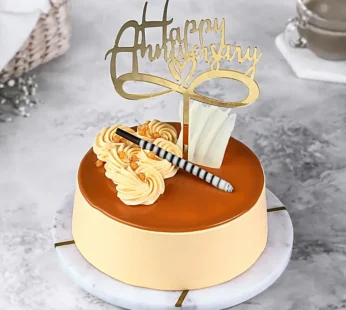 Anniversary Butterscotch Eggless Cake