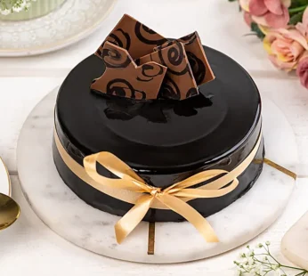 Decorated Chocolate Truffle Cake