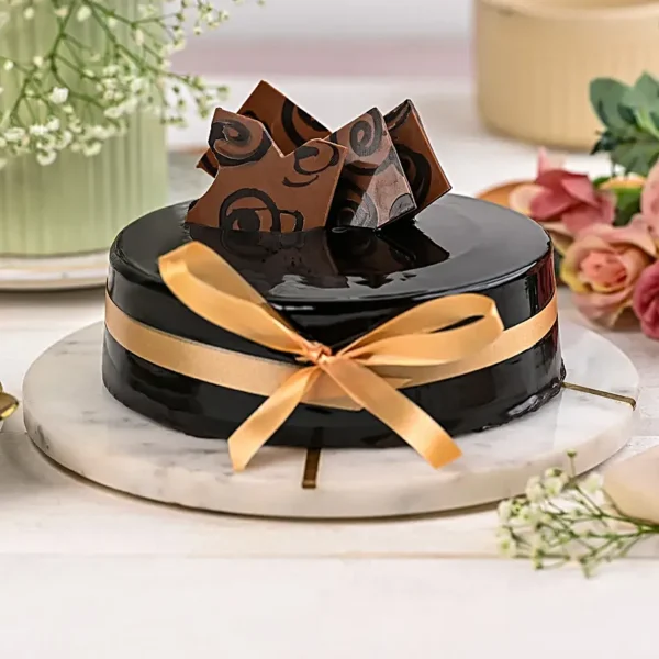 Decorated Chocolate Truffle Cake - Image 4