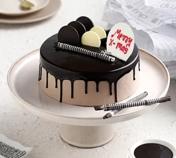 Eggless Christmas Chocolate Cake