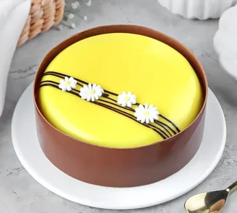 Floral Fantasy Mango Cake