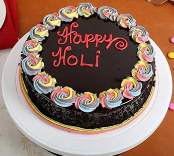 Happy Holi Chocolate Cake
