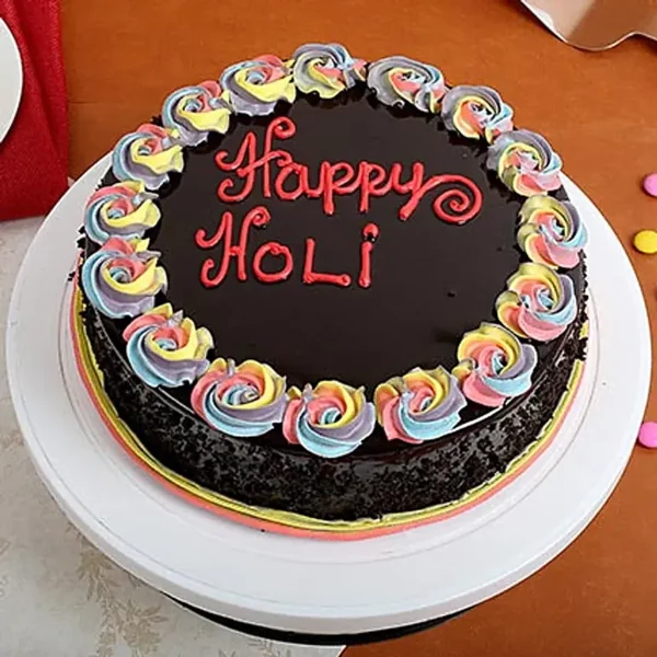Happy Holi Chocolate Cake