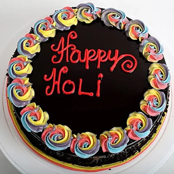Happy Holi Chocolate Cake - Image 2