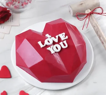 Red Heart Truffle Pinata Cake