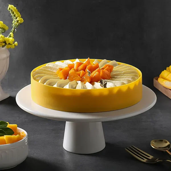Luxe Pulpy Mango Cheese Cake Eggless