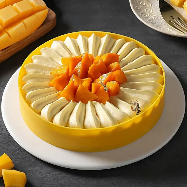 Luxe Pulpy Mango Cheese Cake Eggless - Image 2