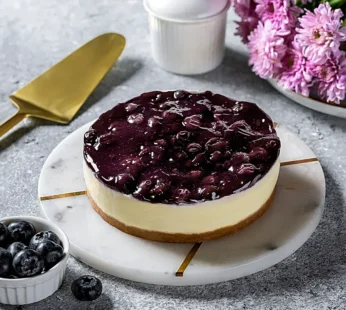 Midnight Blueberry Cheesecake Eggless