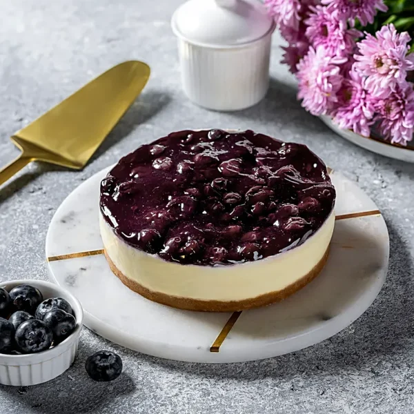 Midnight Blueberry Cheesecake Eggless