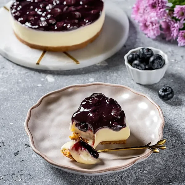 Midnight Blueberry Cheesecake Eggless - Image 2