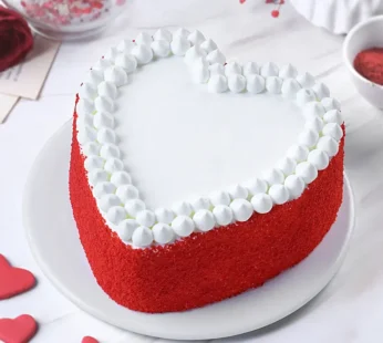 Romantic Red Velvet Heart Cake