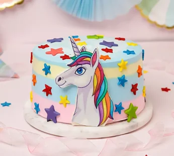 Unicorn Theme Truffle Cake