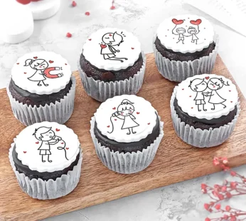 Love Couple Cupcakes Set of 6